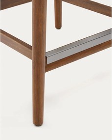 Hnedá drevená záhradná barová stolička Nina – Kave Home