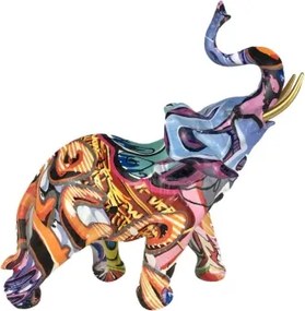 Dekoračná soška Graffiti slon, 18 cm%