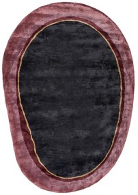 Viskózový koberec 160 x 230 cm čierny PITHORO Beliani