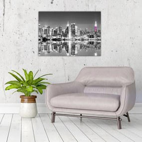 Obrázok - New York a fialový mrakodrap (70x50 cm)