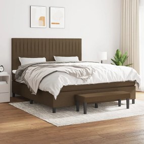 Boxspring posteľ s matracom tmavohnedá 160x200 cm látka 3136768