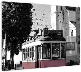 Sklenený obraz - Električka (70x50 cm)