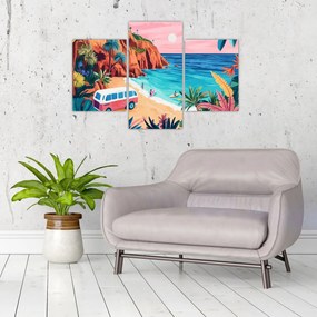 Obraz - Karavan pri oceáne (90x60 cm)