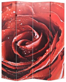 Skladací paraván 160x170 cm, potlač červenej ruže