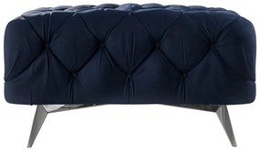 Tmavomodrá zamatová podnožka Chelsea – Ropez