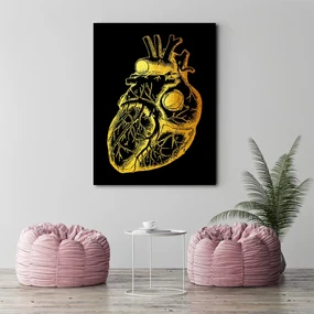 Gario Obraz na plátne Zlatá anatómia, ľudské srdce - Gab Fernando Rozmery: 60 x 90 cm