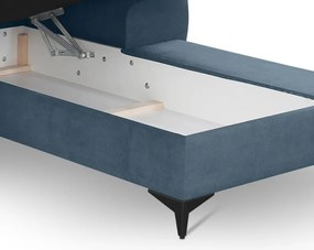 Rohová sedacia súprava Scala, denimovo modrá látka, pravý roh