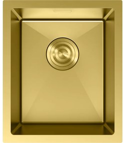 Mexen Trixo, 1-komorový nerezový drez 370 x 440 mm, brúsená zlatá, 6412371000-55