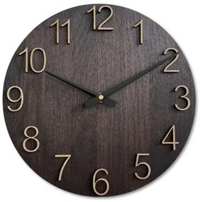 Elegantné nástenné hodiny z masívneho dubu I SENTOP MAS016-OSMO-3169-heads-black