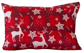 Obliečka na vankúš z mikrovlákna VELVET VIANOCE 50x70 cm, červená