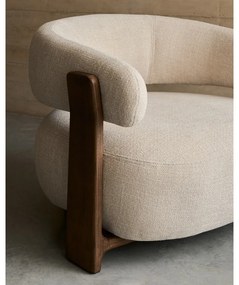 Béžové ženilkové kreslo Granite – Kave Home