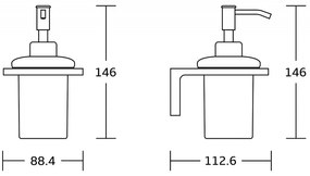 Mexen príslušenstvo, Lea dávkovač mydla, zlatá, 70260388-50