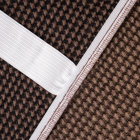 Super strečové poťahy NIAGARA tabaková kreslo s drevenými rúčkami (š. 50 - 80 cm)