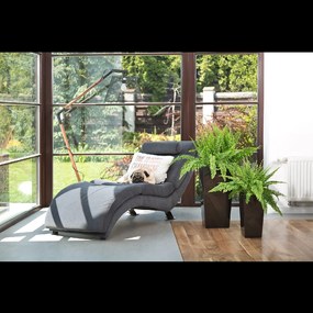 Kvetináč Finezja 140 × 140 mm s podstavcom – čierny*45310