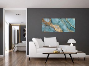 Obraz - Tyrkysový mramor (120x50 cm)