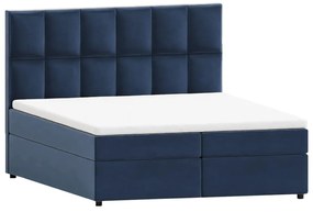 Tmavomodrá boxspring posteľ s úložným priestorom 140x200 cm Flip – Ropez