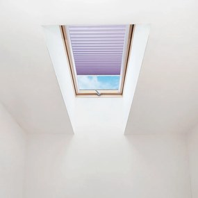FOA Plisé roleta na strešné okná, Priesvitná, Svetlo fialová, P 015 , 80 x 100 cm