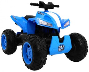 RAMIZ Elektrická štvorkolka QUAD SPORT RUN 4x4- modrá + LED + Rádio MP3