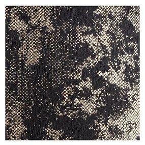 Závesné svietidlo Werona duo 2, 1x čierne/zlaté textilné tienidlo so vzorom, g