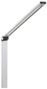 Stolná lampa Platinet 10 W, bezdrôtové nabíjanie + USB, strieborná