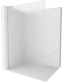Mexen Kioto L, sprchová zástena Walk-In 80 x 200 cm, 8mm sklo námraza, brúsená oceľ profil, 800-080-103-97-30