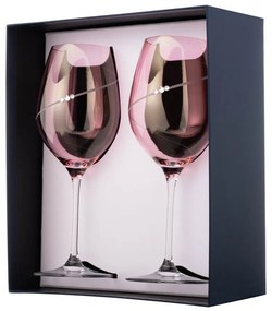 Diamante poháre na červené víno Silhouette City Pink s kryštály Swarovski 470 ml 2KS