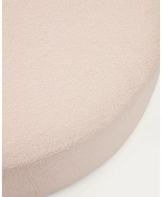 Svetloružový taburet z textílie buklé Kaeli – Kave Home