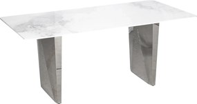 Jedálenský stôl Modig 200 cm strieborný/mramor