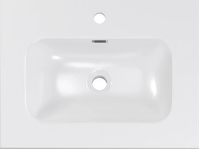 Comad Nábytkové keramické umývadlo FLY WHITE GLOSS UM 60-46 DP, 61x46 cm, biela lesklá