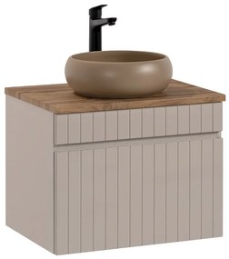 Kúpeľňová skrinka s umývadlom a doskou ICONIC Cashmere DU60/1 | 60 cm