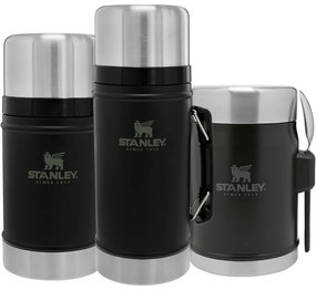 STANLEY termoska jedálenská 400ml s lyžicou/vidličkou čierna mat