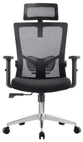 Kancelárska ergonomická stolička Neoseat NOVELO — sieť / látka, čierna, nosnosť 150 kg