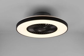 TRIO R62672132 HALMSTAD stropné svietidlo s ventilátorom LED D593mm 40W/3000lm 3000-6500K matná čierna, stmievateľné, diaľkový ovládač