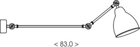Brilagi - Nástenné svietidlo QUILL 1xE27/40W/230V 83 cm biela