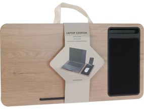 Príručný stolík na notebook, hnedá, 57,5 ​​x, 4 x 30,5 cm, MDF