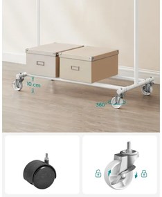 Mobilný stojanový vešiak LINEA biely