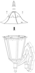 Eglo 93447 - Vonkajšie nástenné svietidlo s čidlom navedie 1xE27/60W/230V