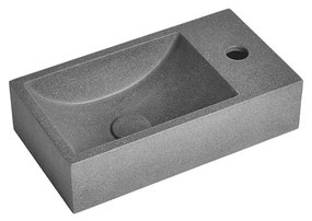 Tmavosivé betónové umývadlo 40x22 cm Crest – Sapho