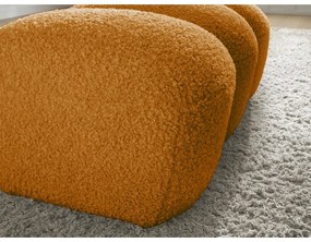 Podnožka z textílie buklé v horčicovej farbe Hippolyte – Bobochic Paris