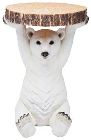 Animal príručný stolík ľadový medveď biely