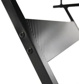 Tempo Kondela Pojazdný PC stôl/herný stôl s kolieskami, čierna, TARAK