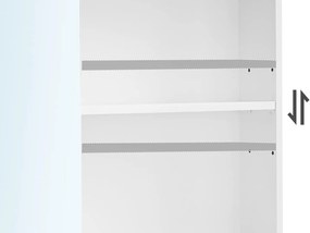 Toaletný stolík so zrkadlom LUNAVI 70x40 cm, biely