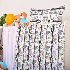 Obliečky detské bavlnené Mesto EMI: Detský set 90x130 + 45x65