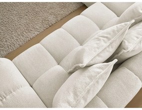 Biela ženilková rozkladacia/s úložným priestorom rohová pohovka (ľavý roh/do L) Everest – Bobochic Paris