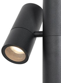 Stojaca vonkajšia lampa čierna 50 cm 2-svetlá nastaviteľná - Duo
