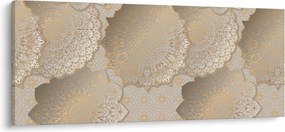 Obraz - Mandaly v zlatých tónoch (120x50 cm)