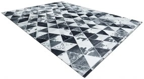 Koberec PATCHWORK 21722 sivý - imitácia kože krava, trojuholníky