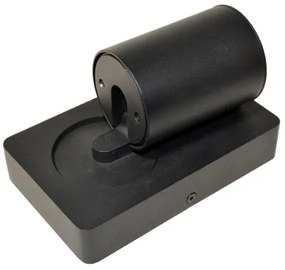 Nástenné bodové svietidlo TAFT 1xGU10/30W/230V USB čierna