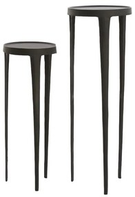 Kovové okrúhle odkladacie stolíky v súprave 2 ks ø 35 cm Tobias – Light & Living