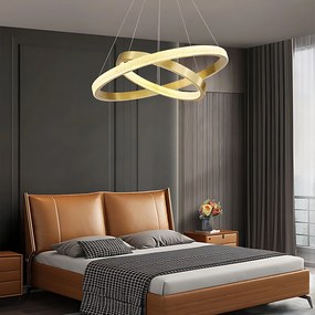 Toolight Toolight, LED stropné svietidlo 60cm, 55W, 3500lm + diaľkové ovládanie, APP1772-CP, zlatá matná, OSW-06351